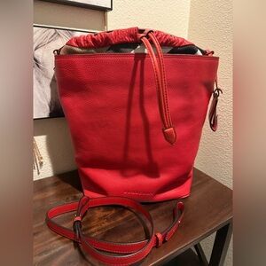 Burberry Vibrant Red Bucket Bag